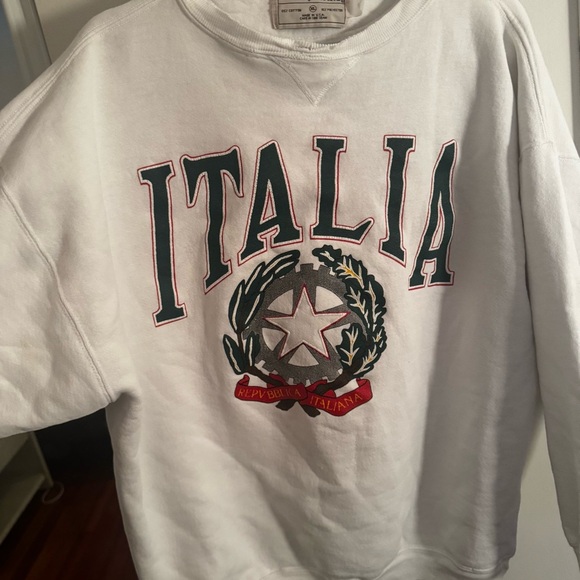 VINTAGE Italy italia white sweatshirt - Picture 6 of 6